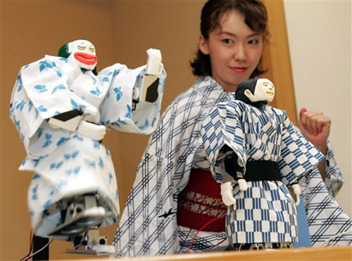 科技时代_组图：日本机器人舞蹈家穿着和服表演舞蹈