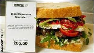 英国推出最贵牛肉三明治售价85英镑(组图)