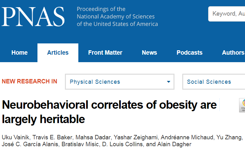 PNAS：为什么越胖越想吃？因为你胖到自己的大脑了！