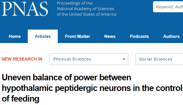 吃饱了依然停不住？PNAS在大脑深处找到原因，两类神经元在“打架”