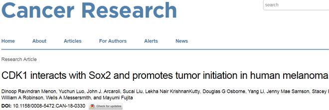 Cancer Research：癌症发生的关键细节——维持“干细胞”特性
