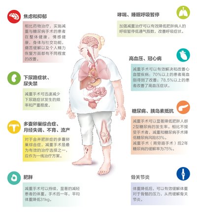 肥胖引起的并发症图示