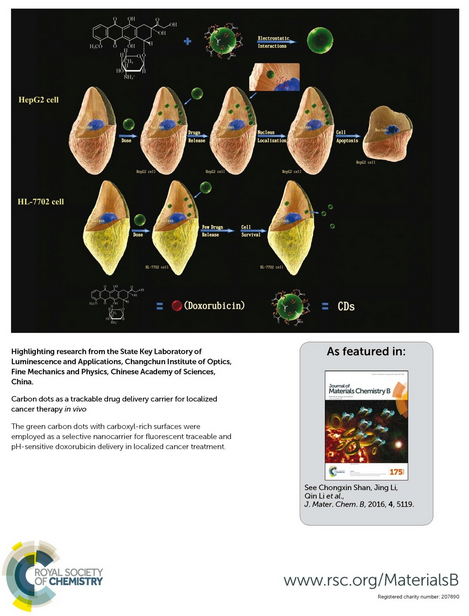 长春光机所在荧光碳点对癌症药物选择性释放研究中取得进展