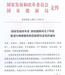 两部委印发《关于促进生物质能供热发展的指导意见》