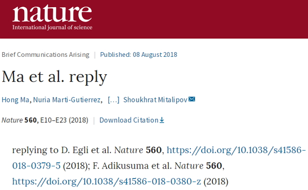 时隔一年，Nature再关注：CRISPR能否修复人类胚胎中的基因突变？